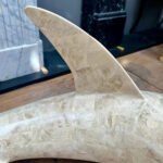 A Large Marble Shark Sculpture By Maitland Smith - Image 2