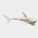 A Large Marble Shark Sculpture By Maitland Smith
