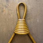 A French  Brass Hanging Basket and Painted Fern Wall light - Image 3