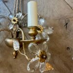 A Pair Of French Gilt Metal and Cut Glass Wall Lights - Image 2