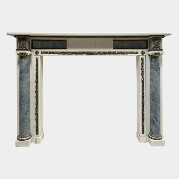 A Late 18th Century George III Marble and Ormolu Fireplace