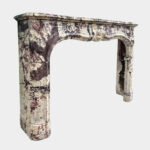 An Antique 18th C French Rococo Fireplace in Superior Breche Violette Marble - Image 6
