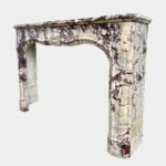 An Antique 18th C French Rococo Fireplace in Superior Breche Violette Marble - Image 2
