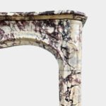 An Antique 18th C French Rococo Fireplace in Superior Breche Violette Marble - Image 3