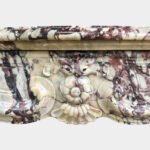 An Antique 18th C French Rococo Fireplace in Superior Breche Violette Marble - Image 7