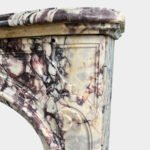 An Antique 18th C French Rococo Fireplace in Superior Breche Violette Marble - Image 9