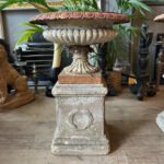 A Pair Of  English Cast Iron Tazza Urns By Andrew Handyside - Image 2