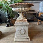 A Pair Of  English Cast Iron Tazza Urns By Andrew Handyside - Image 3