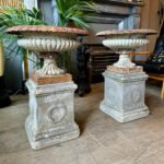 A Pair Of  English Cast Iron Tazza Urns By Andrew Handyside - Image 8