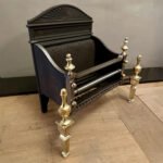 A Small Late 19th Century  Brass And Cast Iron Firegrate - Image 4