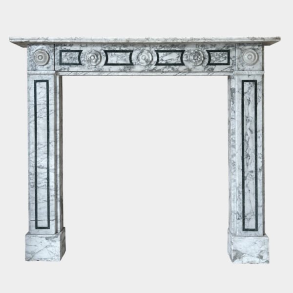 An English Regency Calacatta Marble Fireplace