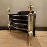 An English  Brass And Wrought Iron Fire Basket By Thomas Elsley - Image 5