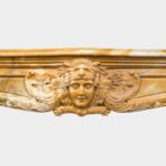 A Large Rococo Carved Siena Marble Fireplace - Image 5