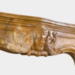 A Large Rococo Carved Siena Marble Fireplace - Image 7