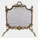 An Antique Brass Fireguard/Firescreen In The Regency Manner
