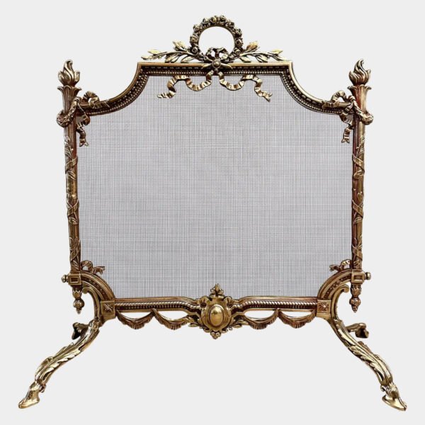 An Antique Brass Fireguard/Firescreen In The Regency Manner