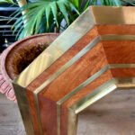 A Large French Brass And Burr Elm Jean Claude Mahey Mirror - Image 4