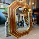 A Large French Brass And Burr Elm Jean Claude Mahey Mirror - Image 3