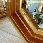 A Large French Brass And Burr Elm Jean Claude Mahey Mirror - Image 2