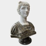 A Reclaimed Neoclassical Style Marble Female Bust