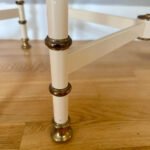 A Pair Of French Cream Lacquered and Brass Side tables - Image 5