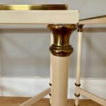 A Pair Of French Cream Lacquered and Brass Side tables - Image 3