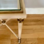 A Pair Of French Cream Lacquered and Brass Side tables - Image 8