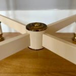 A Pair Of French Cream Lacquered and Brass Side tables - Image 6