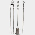 A Set Of Antique Steel Ornate French Fire Tools