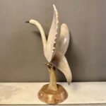 A Large Maitland Smith Marble Bird Sculpture - Image 3