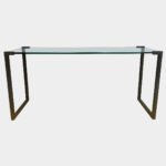 A Patinated Bronze Console Table by Peter Ghyczy