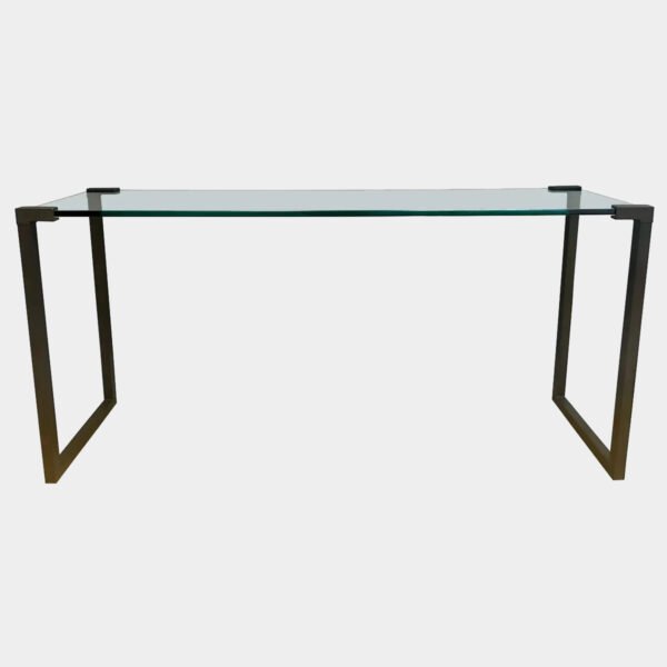 A Patinated Bronze Console Table by Peter Ghyczy