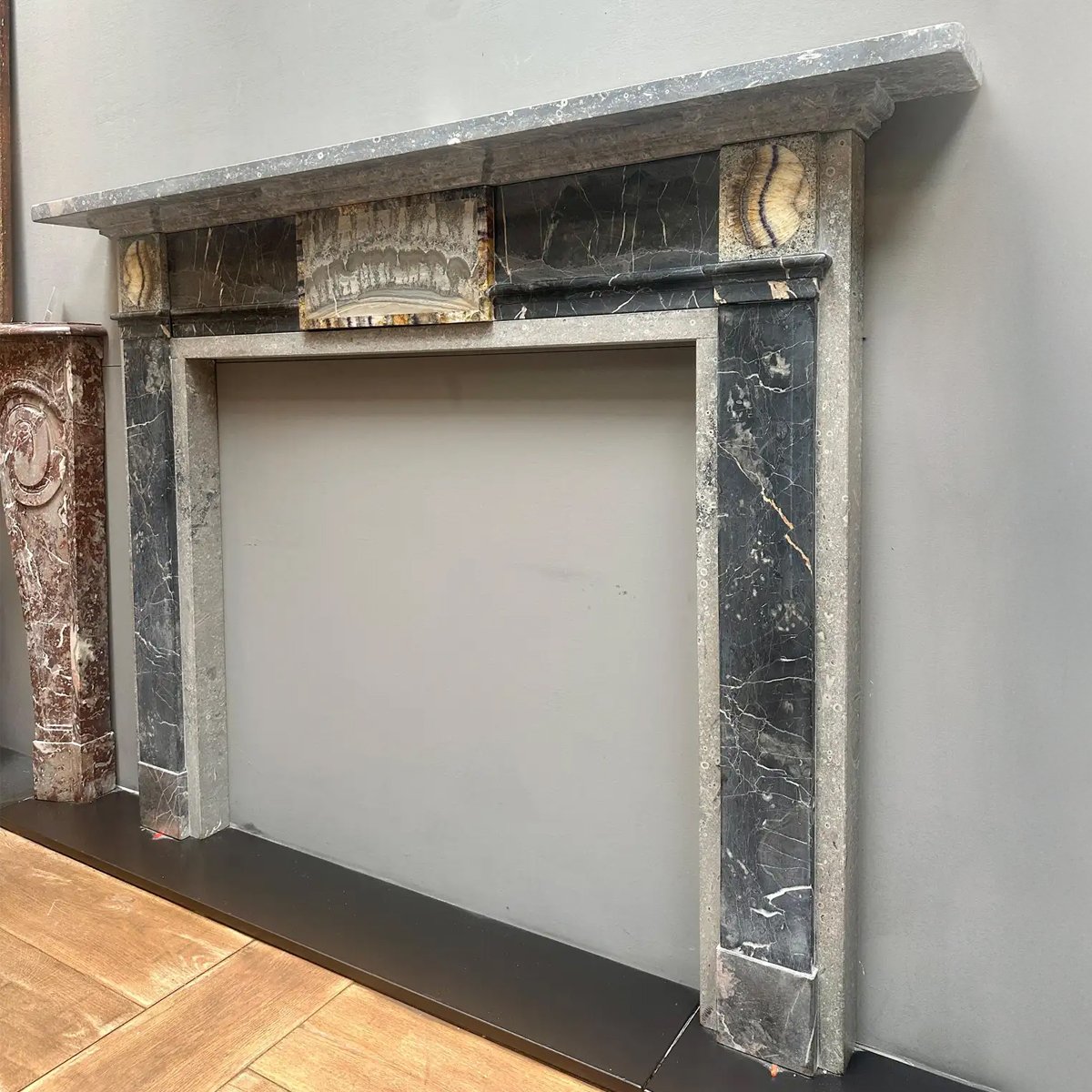 An English Specimen Marble George III Style Fireplace - Image 7