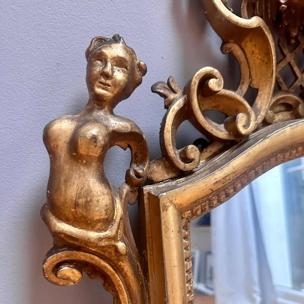 A Pair Of Antique English Giltwood Wall Mirrors - Image 2