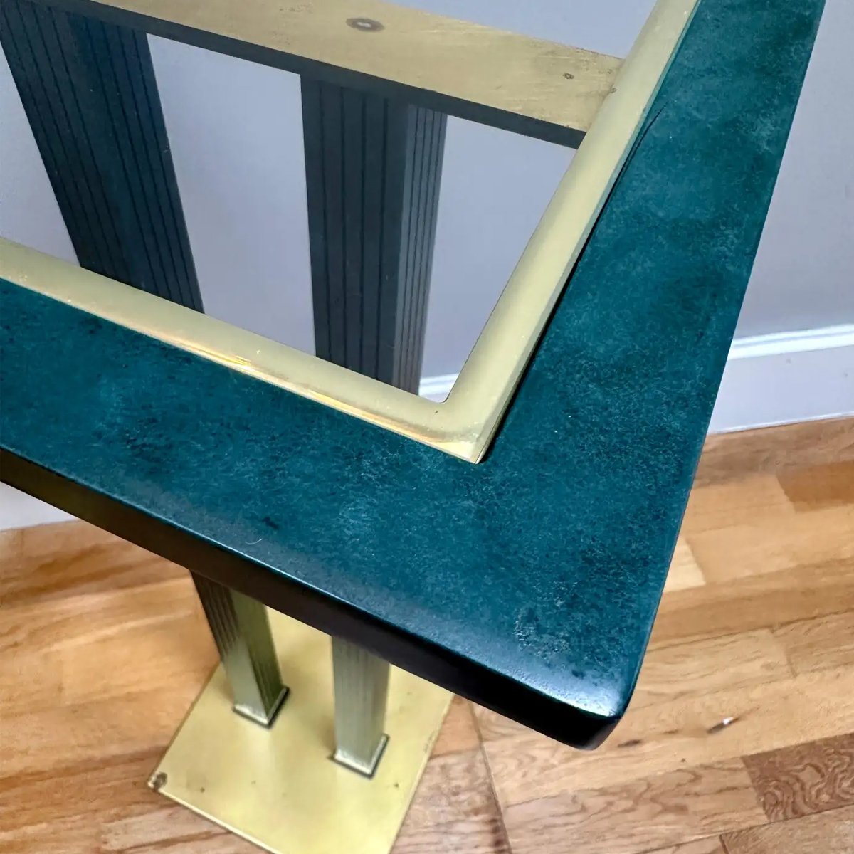 A Pair Of Brass and Bronze Patinated Italian Pedestals - Image 6