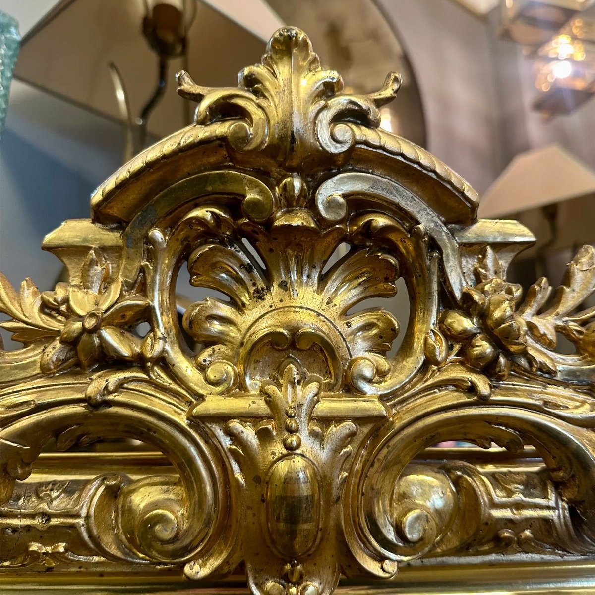 An Ornate Antique French Gold Gilt Mirror - Image 6