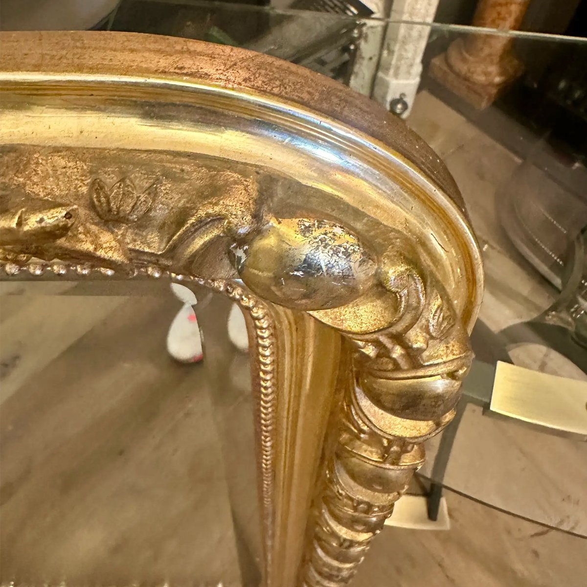 An Ornate Antique French Gold Gilt Mirror - Image 3